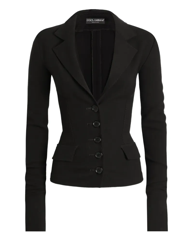 Dolce & Gabbana Einreihige Jacke - Schwarz Schwarz
