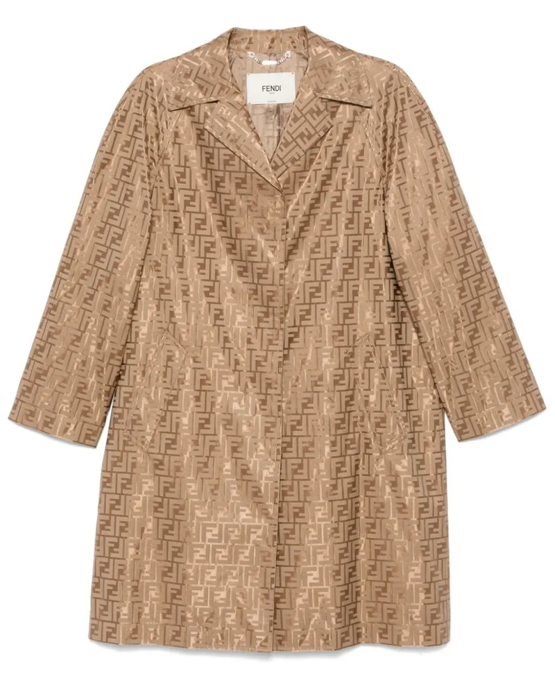 Fendi Mantel mit FF-Print - Nude Nude