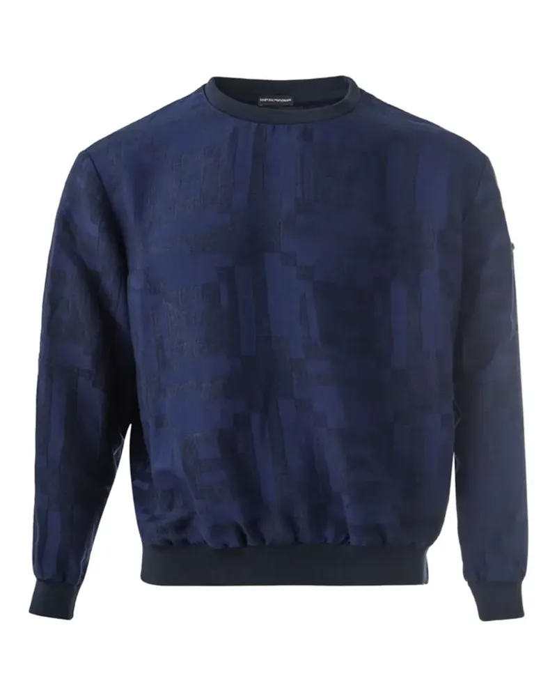 Emporio Armani Pullover mit geometrischem Muster - Blau Blau
