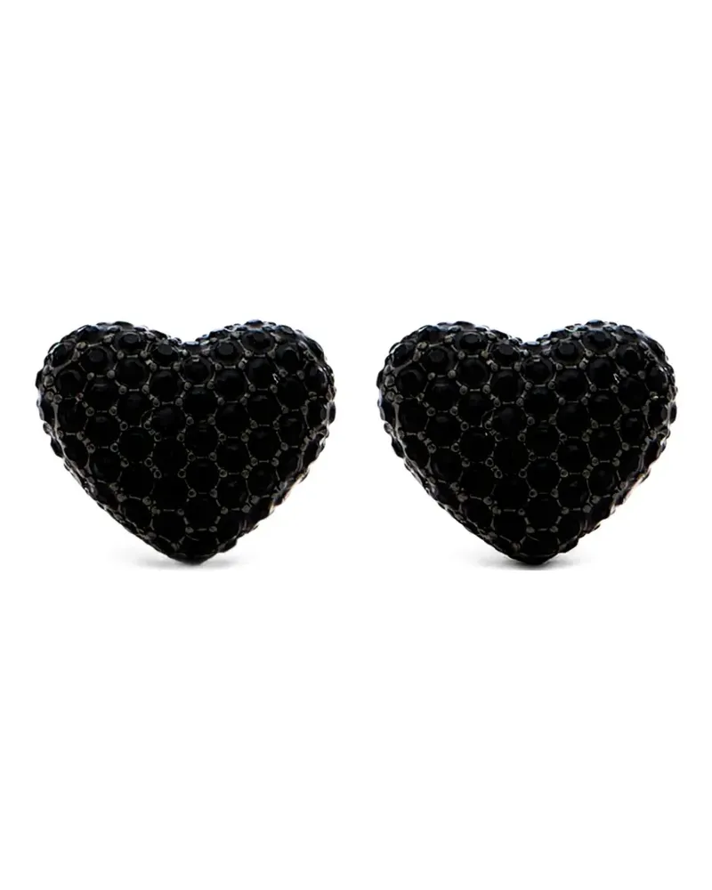 Marc Jacobs The Pavé Balloon Heart Ohrringe - Schwarz Schwarz