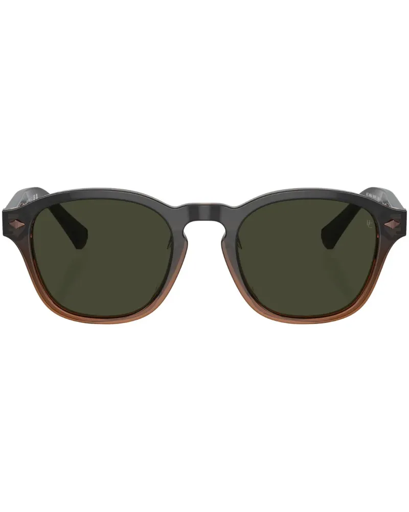 Brunello Cucinelli BC4006S Sonnenbrille mit rundem Gestell - Braun Braun