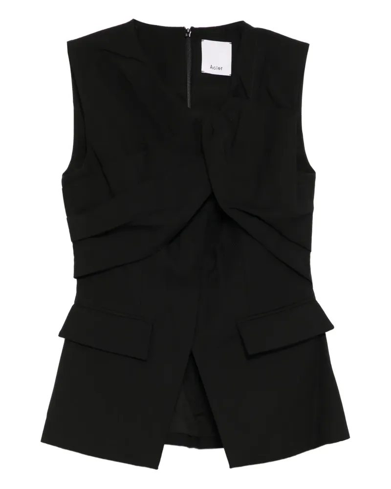 Acler Bewick Oberteil - Schwarz Schwarz