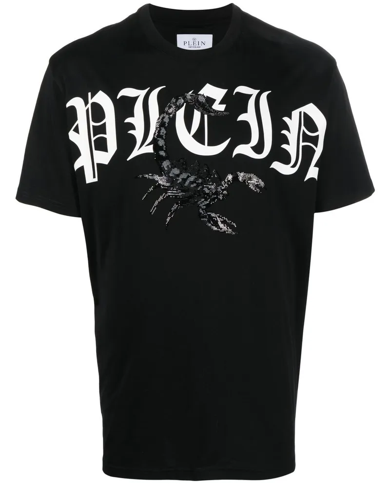 Philipp Plein T-Shirt mit Skorpion-Print - Schwarz Schwarz