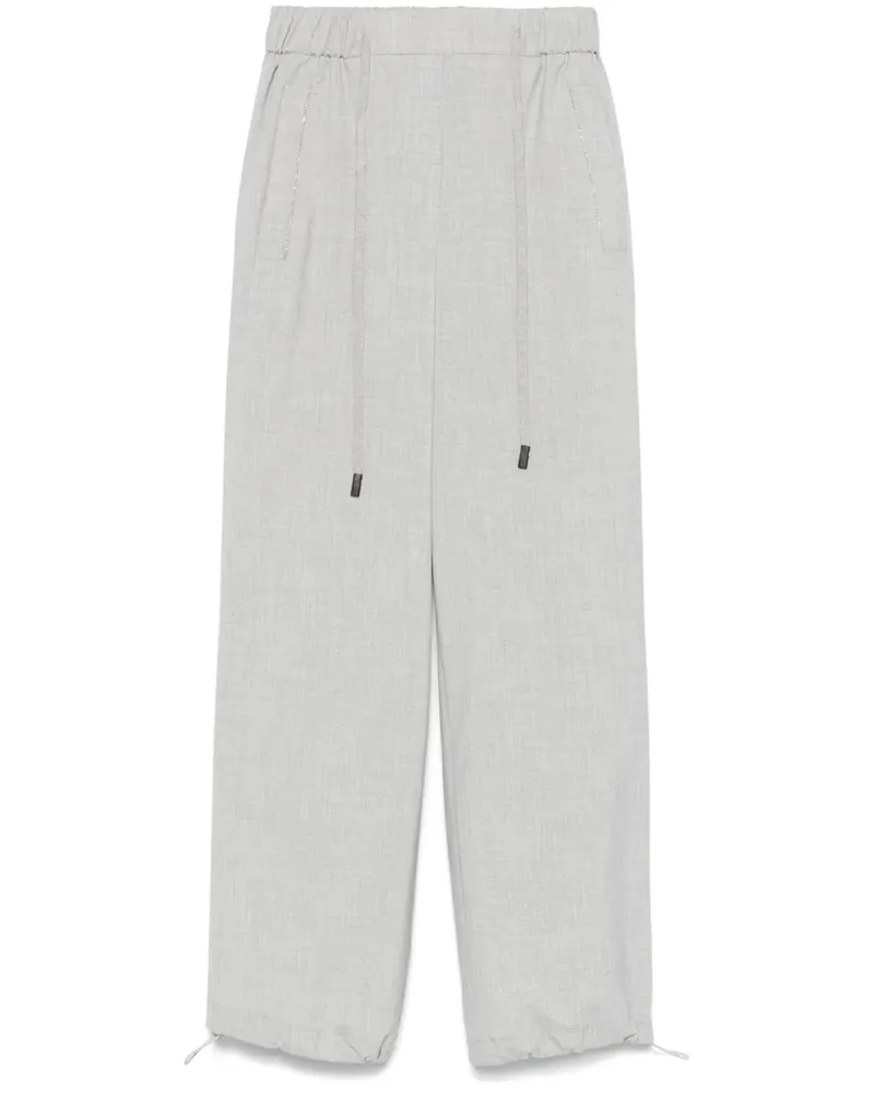 Peserico Gerade Hose mit Bügelfalten - Grau Grau
