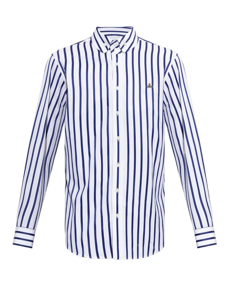 Vivienne Westwood Gestreiftes Krall Hemd - Weiß Weiß