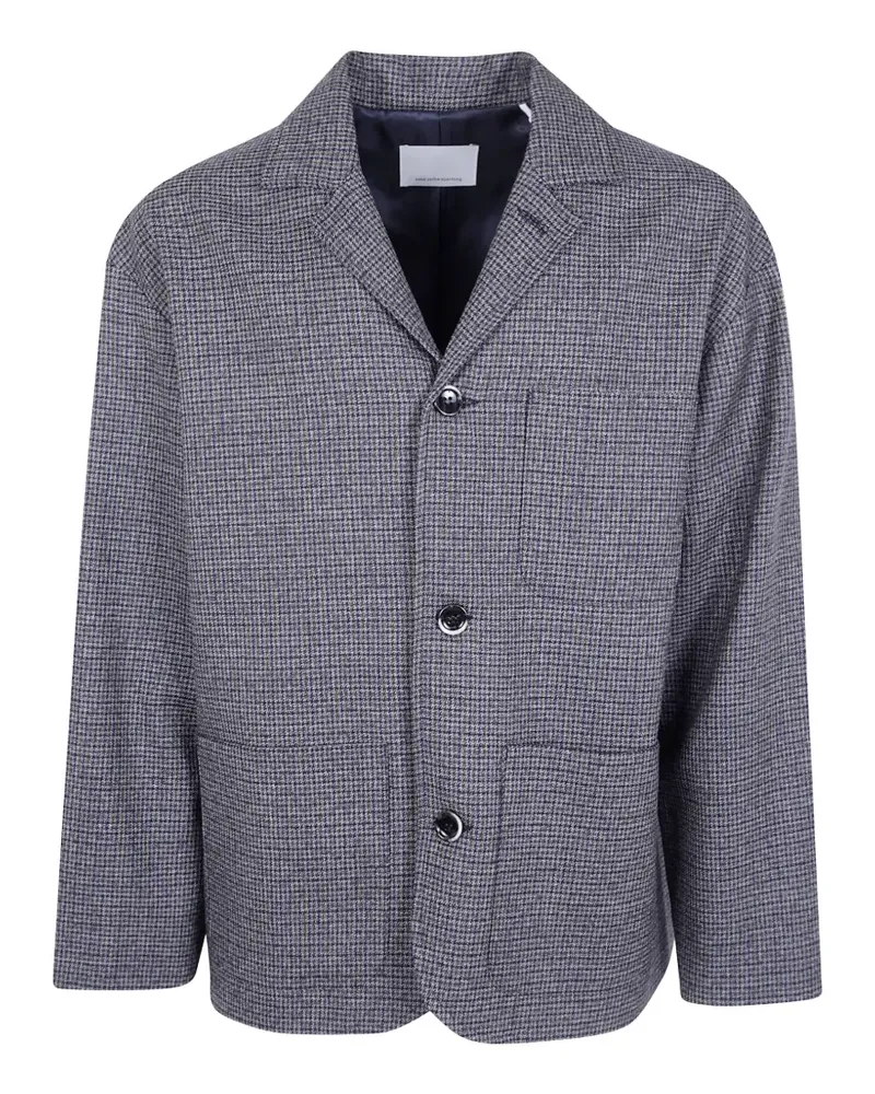 nine:inthe:morning check wool jacket - Grau Grau