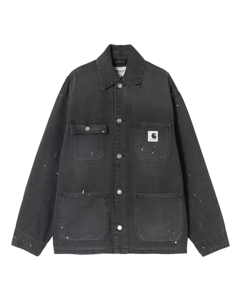 Carhartt WIP Michigan Mantel mit Farbklecksen - Schwarz Schwarz