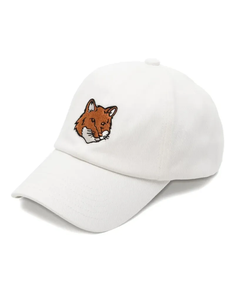 Kitsuné Baseballkappe mit Logo-Stickerei - Weiß Weiß