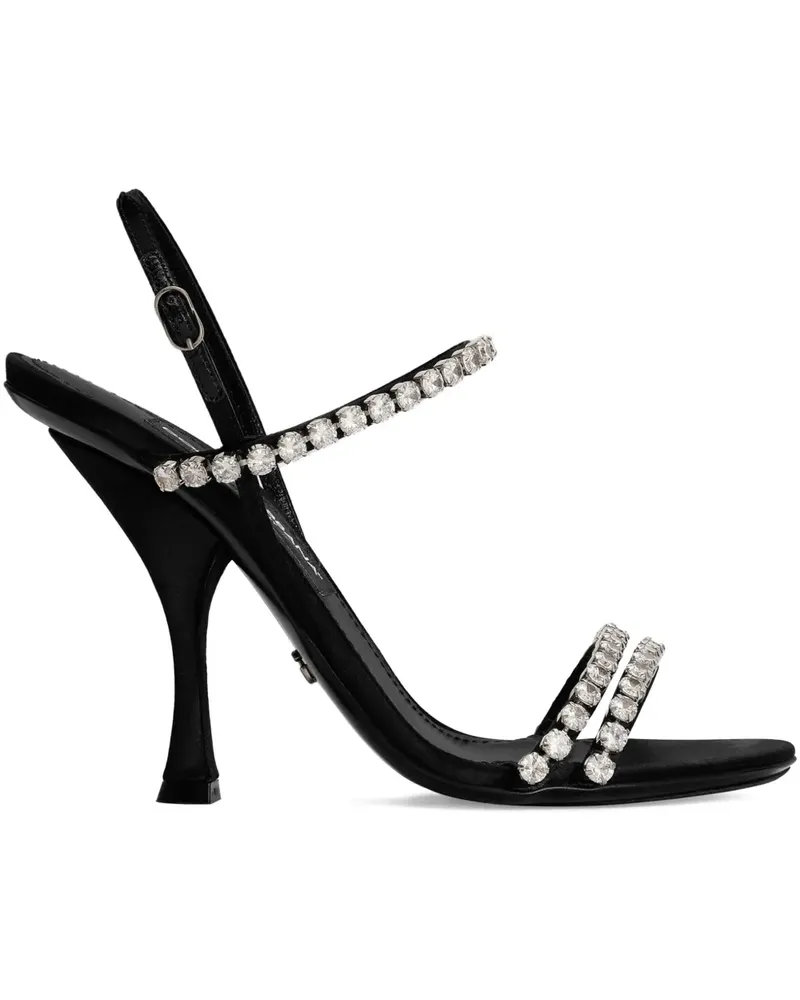 Dolce & Gabbana Sandalen mit Kristallen - Schwarz Schwarz