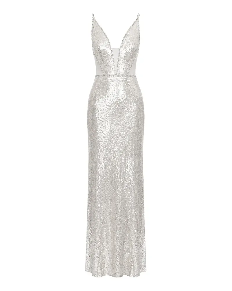 Jenny Packham Amara maxi dress - Silber Silber
