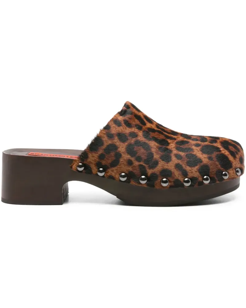 Simon Miller leopard-print heeled mules - Braun Braun