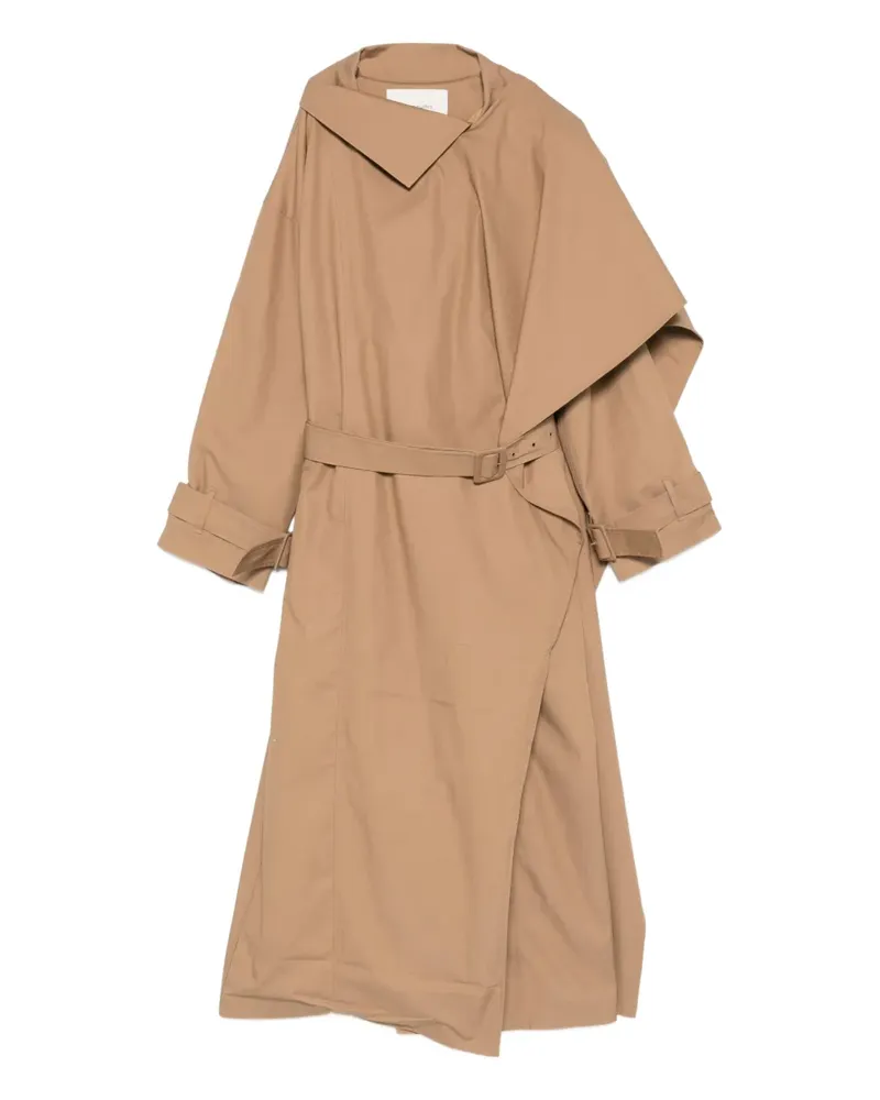 Entire Studios Mantel im Oversized-Look mit Gürtel - Nude Nude