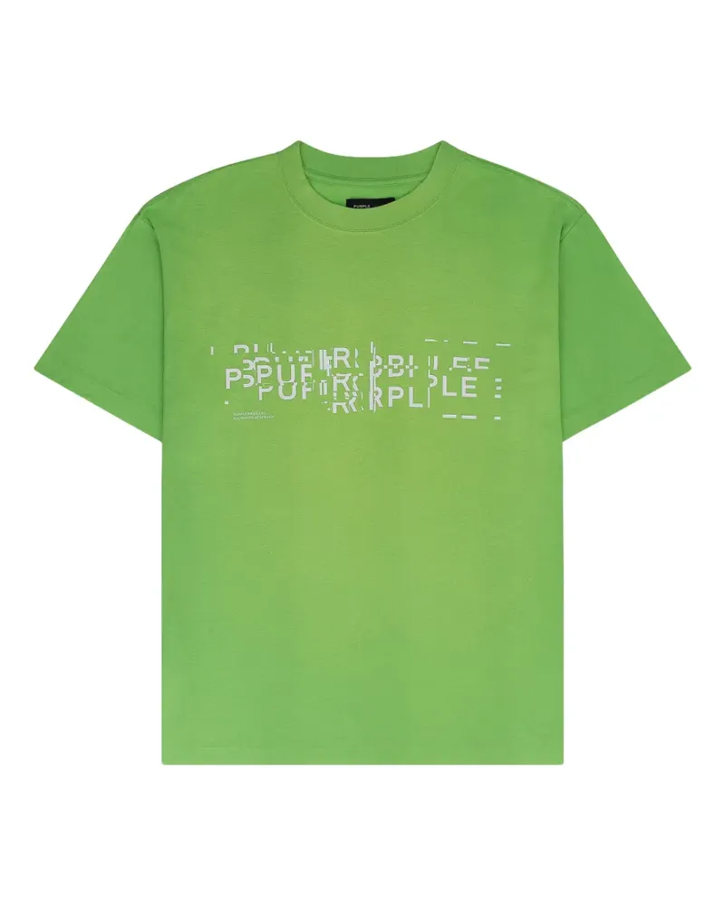 PURPLE BRAND Strukturiertes Glitch T-Shirt - Grün Grün