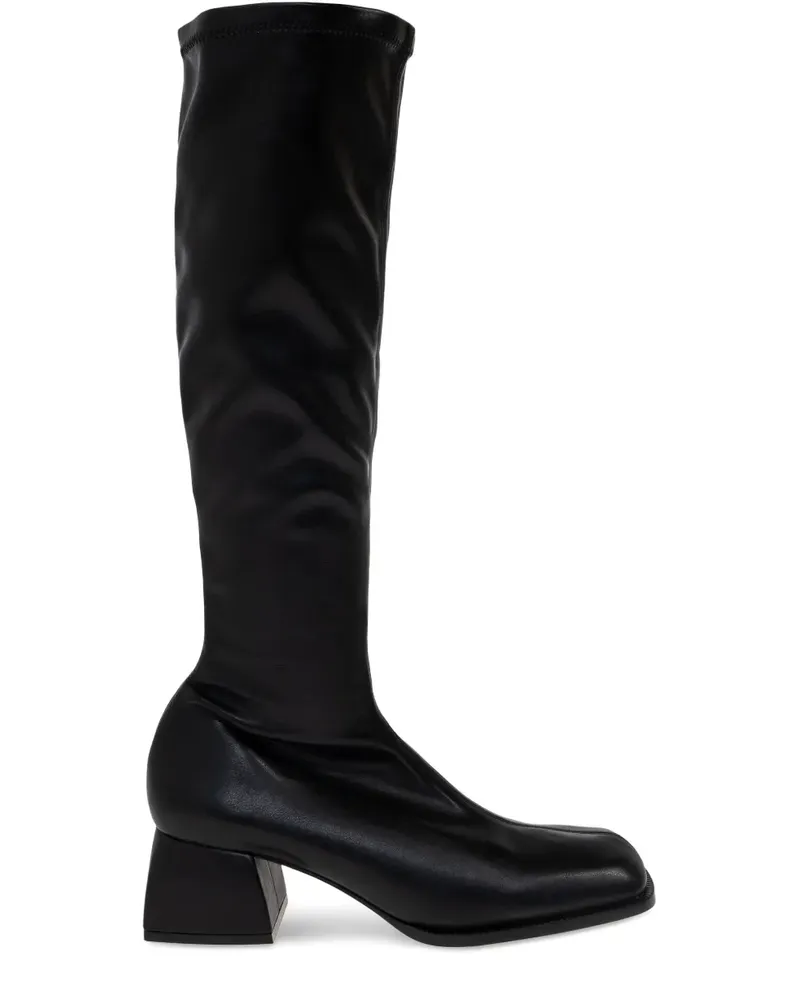 NODALETO leather knee-high boots - Schwarz Schwarz