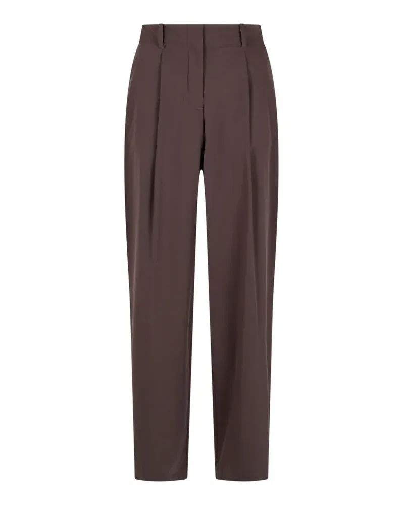 Herno Straight-Leg-Hose mit Falten - Braun Braun