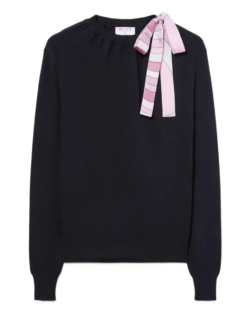 Emilio Pucci ribbon-detailed top - Blau Blau