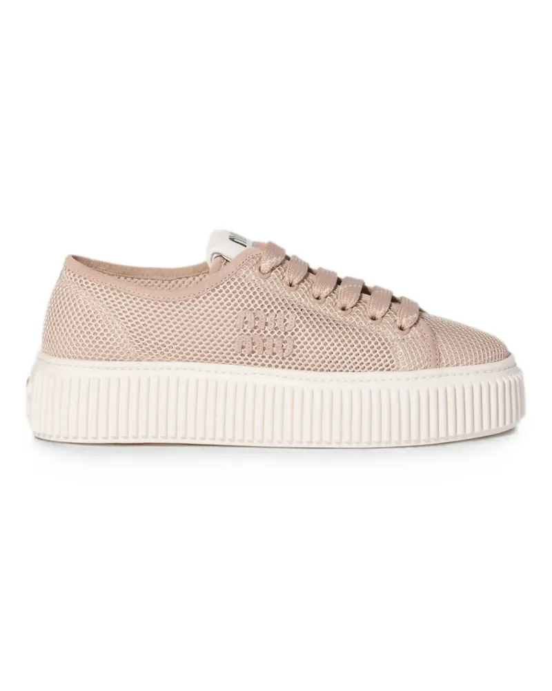 Miu Miu mesh fabric sneakers - Rosa Rosa