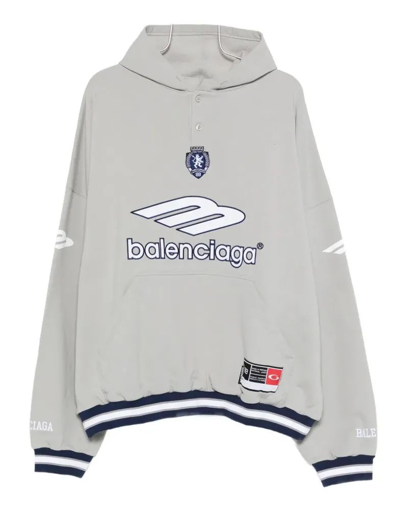Balenciaga Hoodie mit Logo - Grau Grau