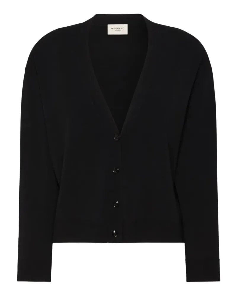 Max Mara BOARIO Cardigan mit V-Ausschnitt - Schwarz Schwarz