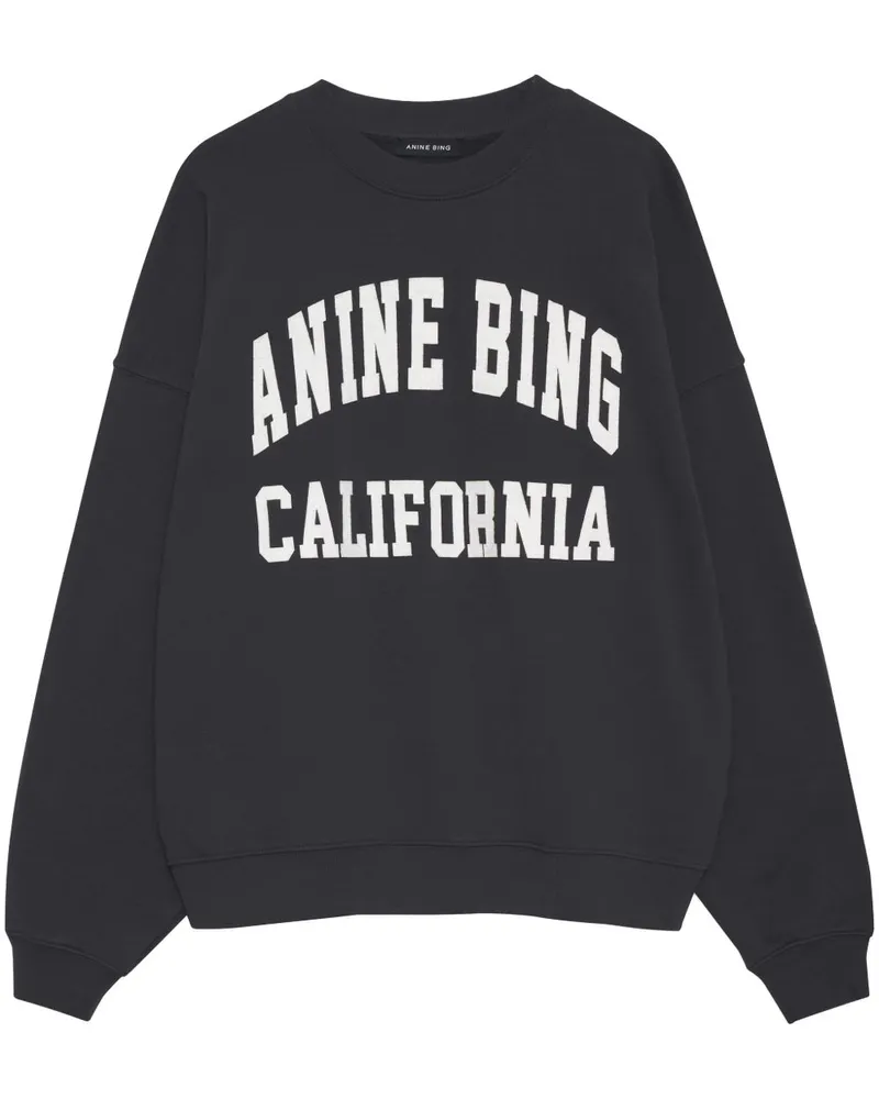 Anine Bing Miles Sweatshirt aus Bio-Baumwolle - Schwarz Schwarz