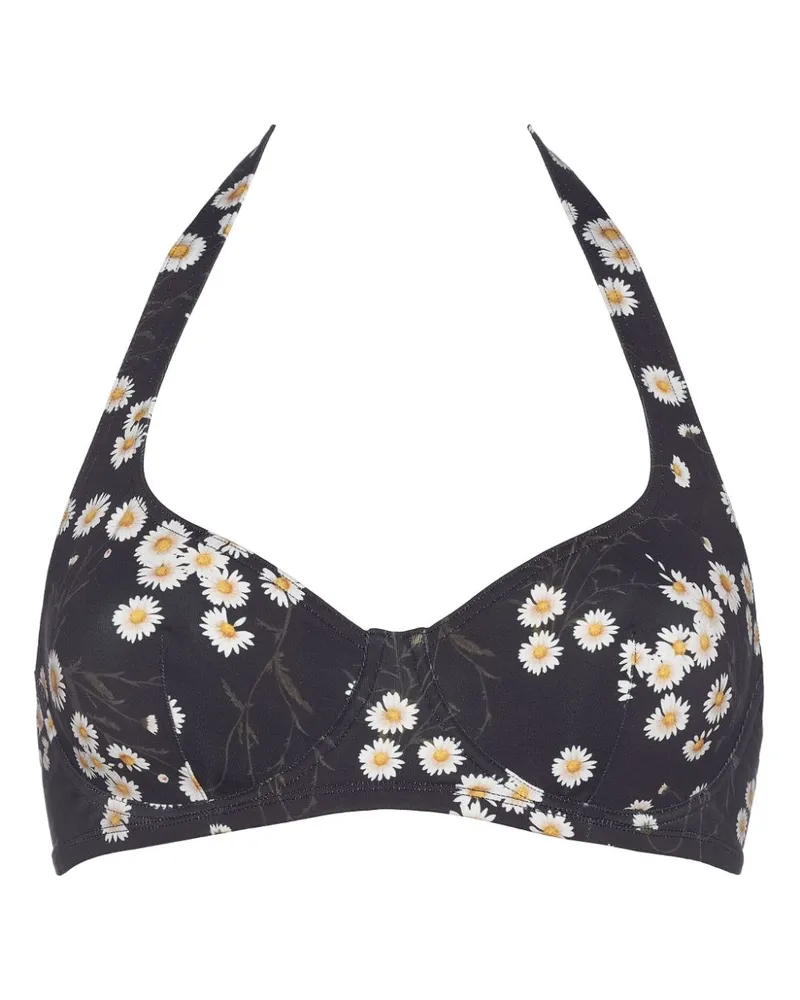 Eres Passionnel Bikinioberteil mit blumigem Print - Schwarz Schwarz