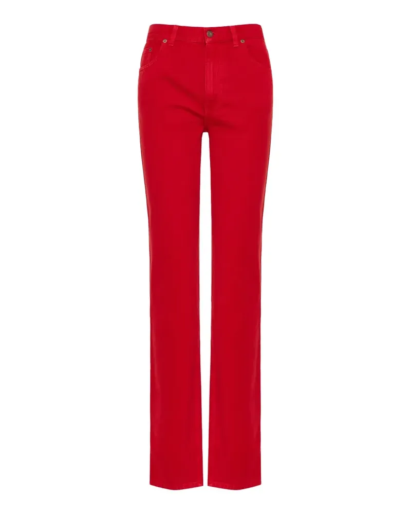 Chloé log-patch straight-leg jeans - Rot Rot
