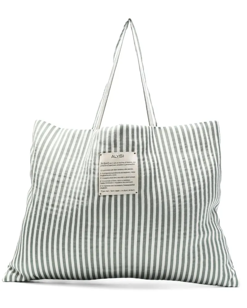 ALYSI Gestreifter Shopper - Nude Nude