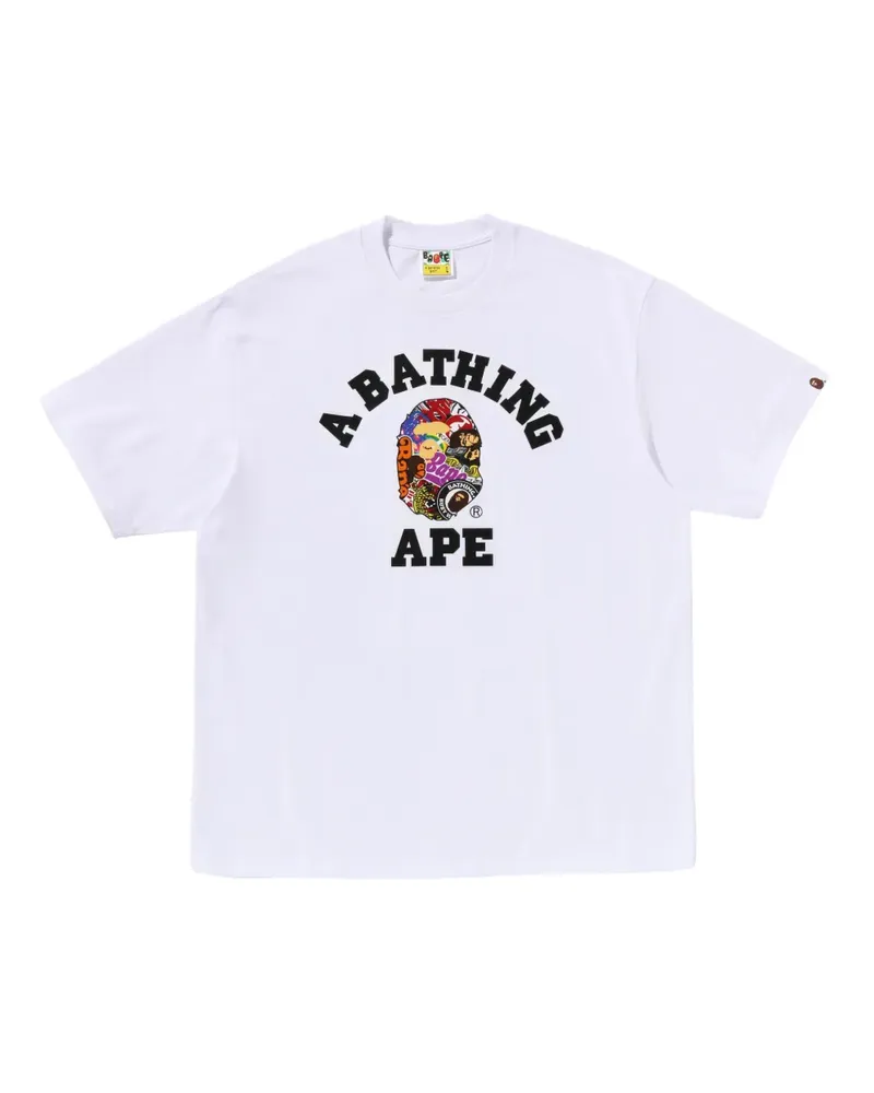 BAPE T-Shirt mit grafischem Print - Weiß Weiß