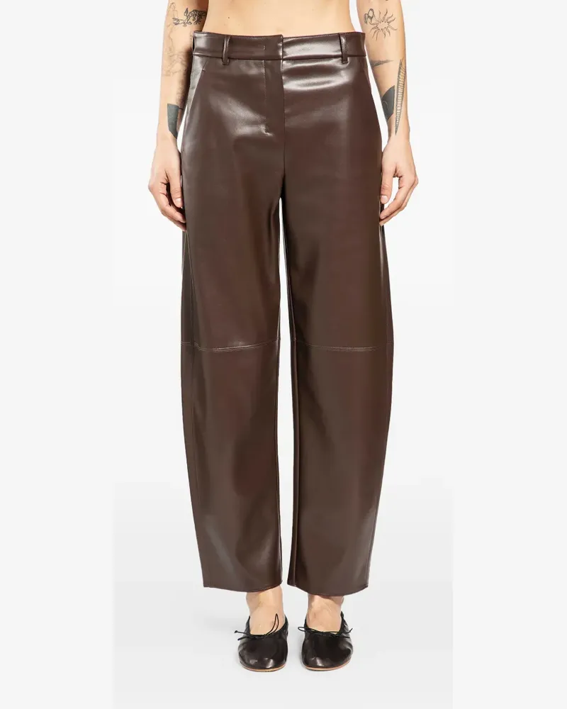 Max Mara Max Mara Beschichtete Hose - Braun Braun