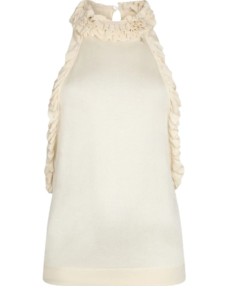Liu Jo Gestricktes Trägershirt - Weiß Weiß