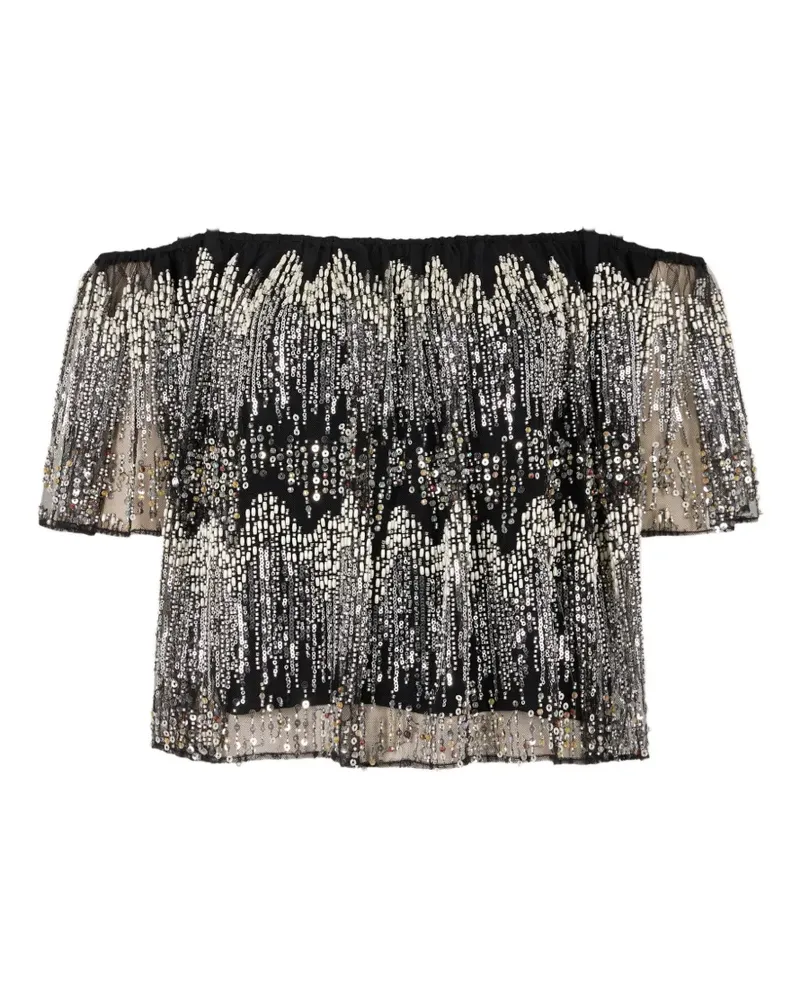 Paco Rabanne embroidered blouse - Schwarz Schwarz