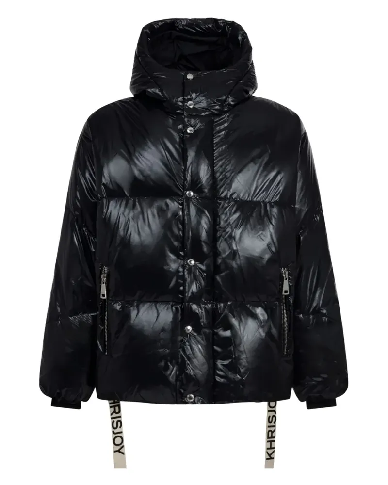 KHRISJOY Gefütterter Kapuzenmantel - Schwarz Schwarz