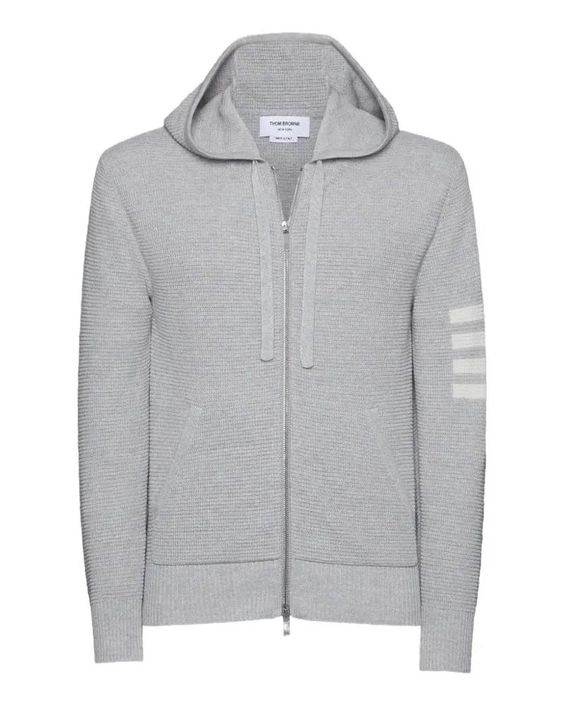 Thom Browne Hoodie in Waffelstrick - Blau Blau