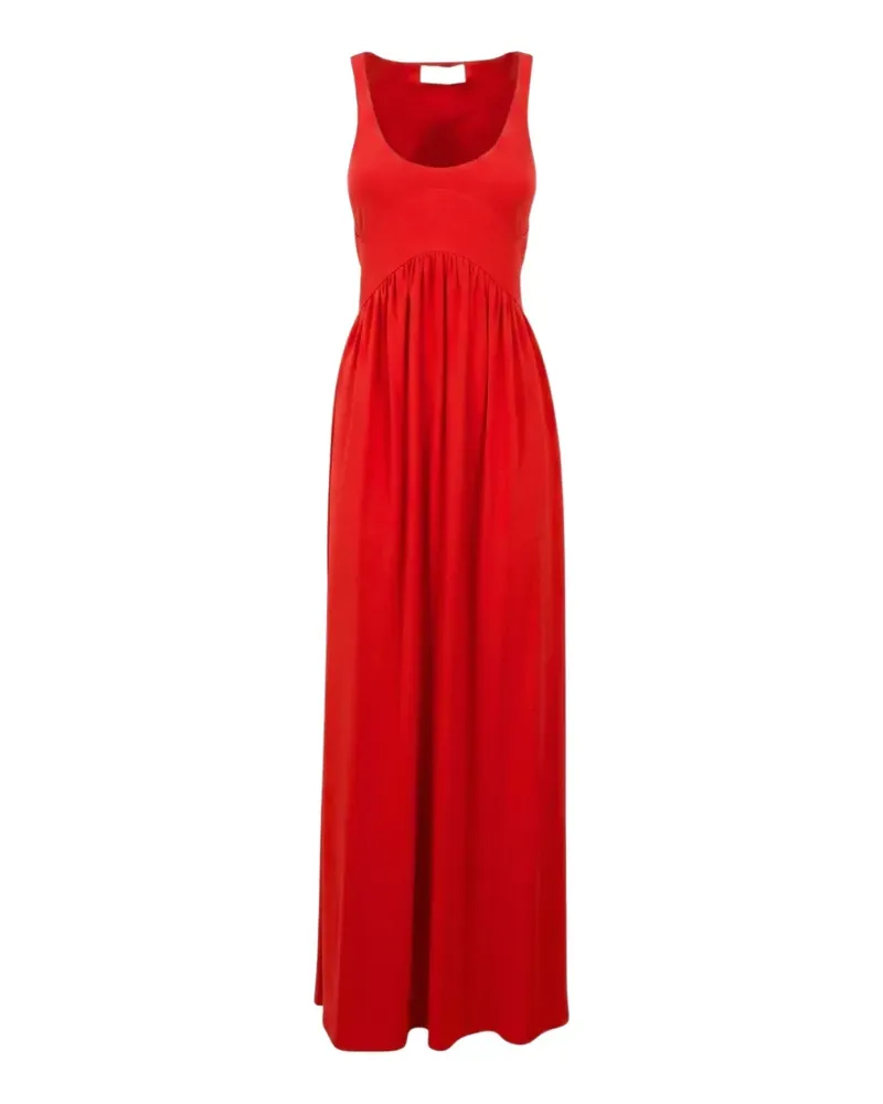 SPORTMAX maxi cut-out gathered dress - Rot Rot