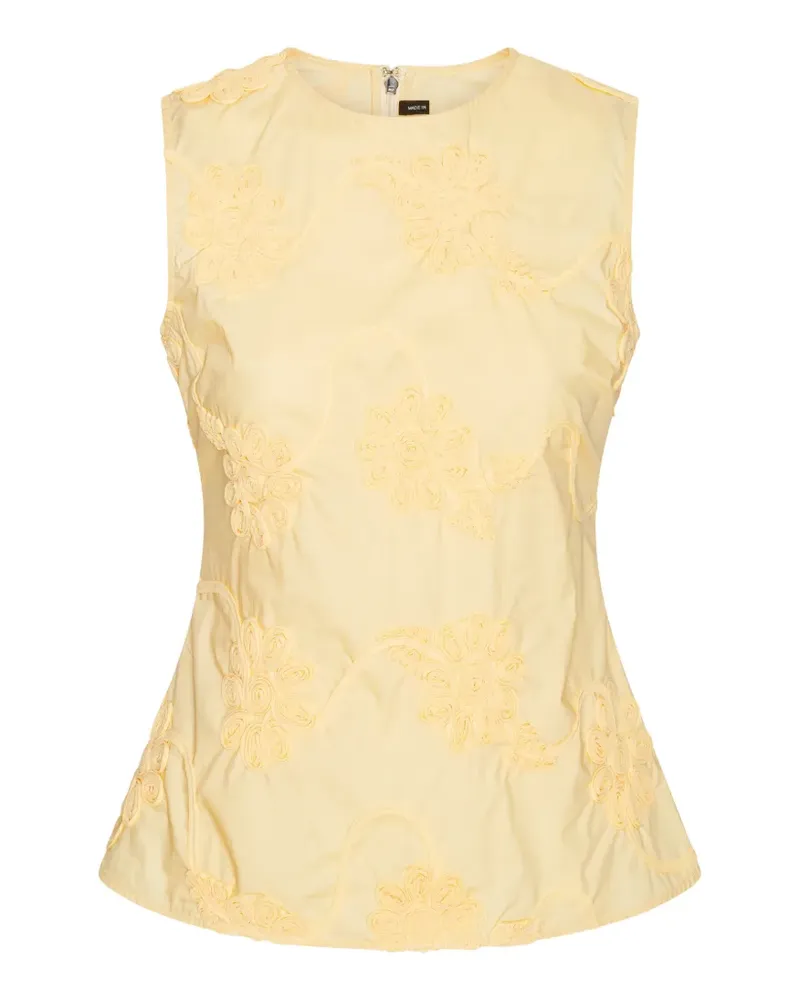 ROTATE Birger Christensen Top mit Blumen - Gelb Gelb