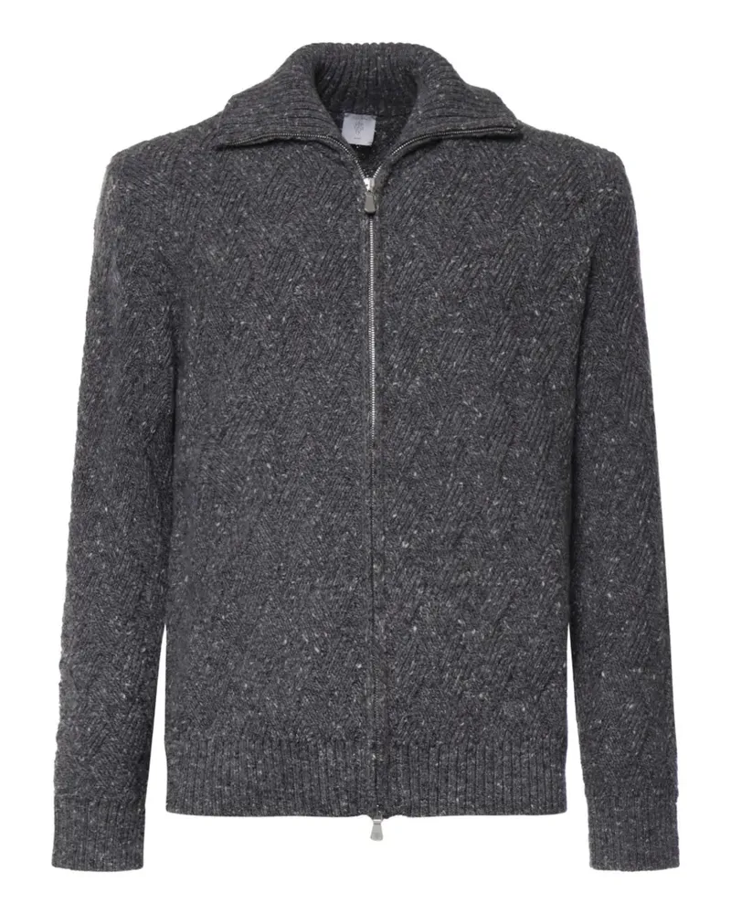 Eleventy cable-knit zip-up sweater - Grau Grau