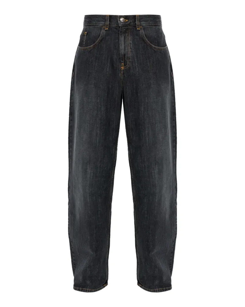 Palm Angels Gerade Jeans im Five-Pocket-Design - Schwarz Schwarz