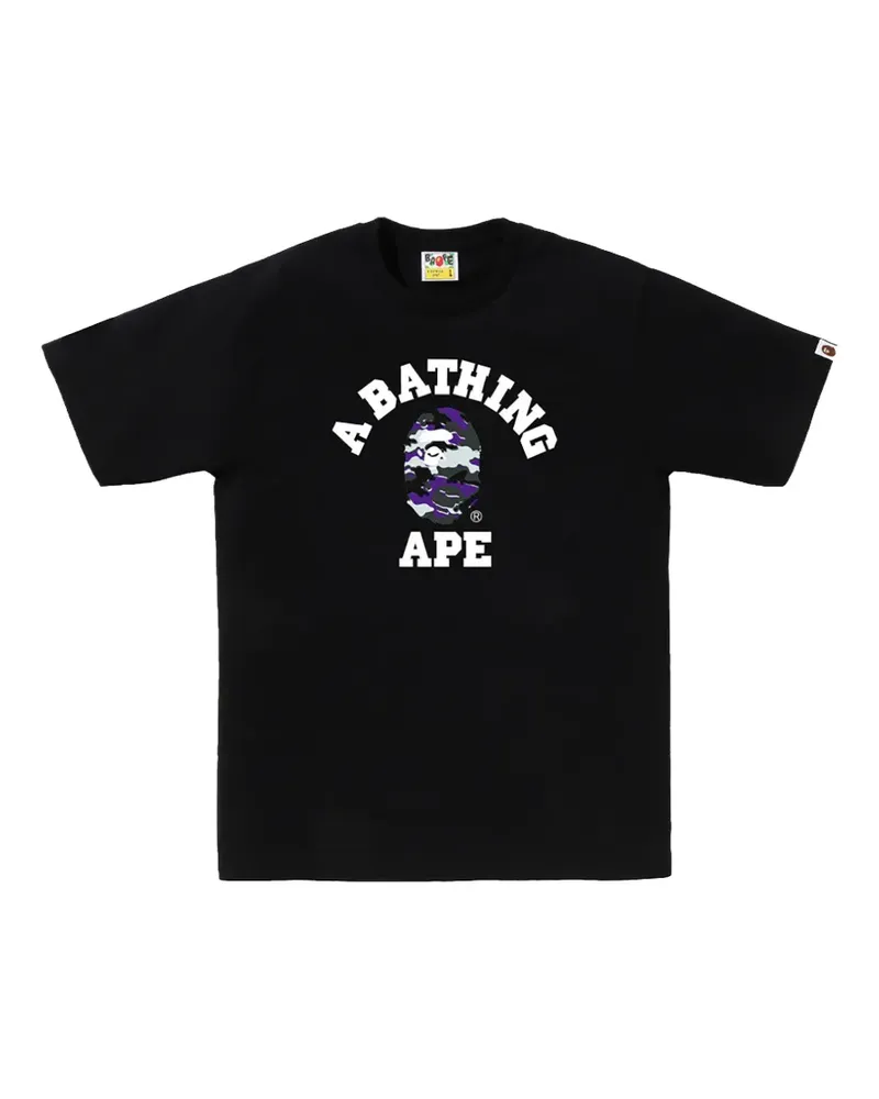 BAPE Glitch Woodland Camo College T-shirt - Schwarz Schwarz