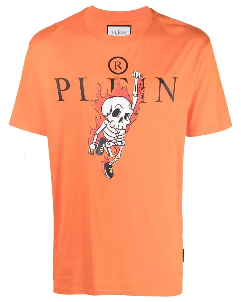 Philipp Plein Skully Gang T-Shirt - Orange Orange