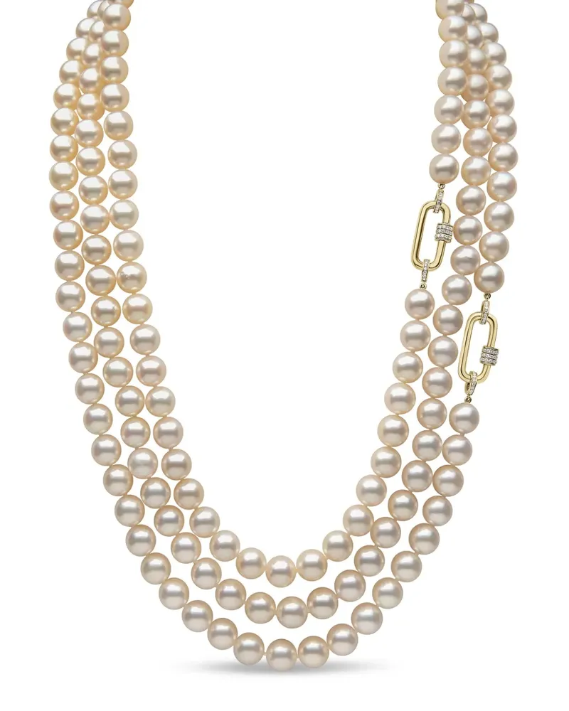 YOKO London 18kt Classic Gelbgoldhalskette mit Perle und Diamant Gold