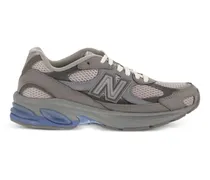 Sneakers mit Rautenmuster - Grau