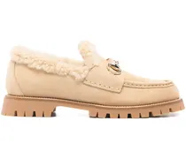 Loafer aus Shearling - Nude