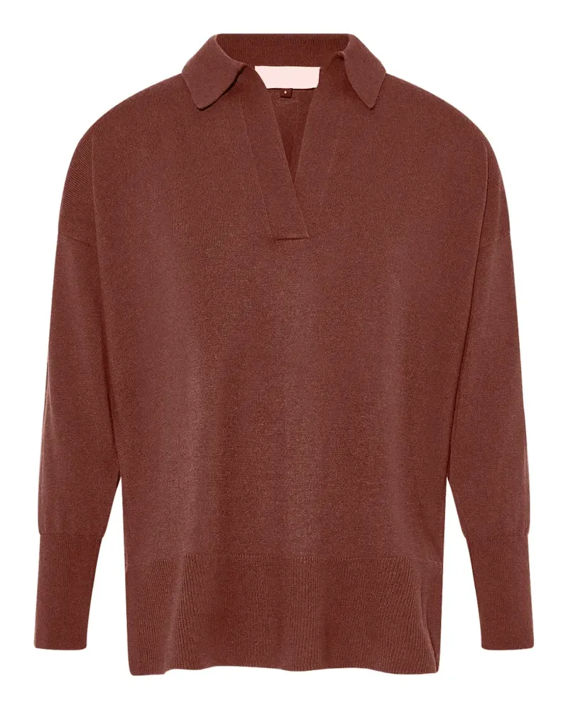 Yves Salomon Pullover mit Poloshirtkragen - Braun Braun
