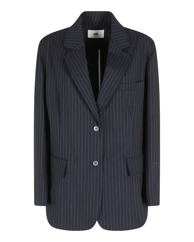 SOLOTRE pinstripe-patterned blazer - Blau Blau