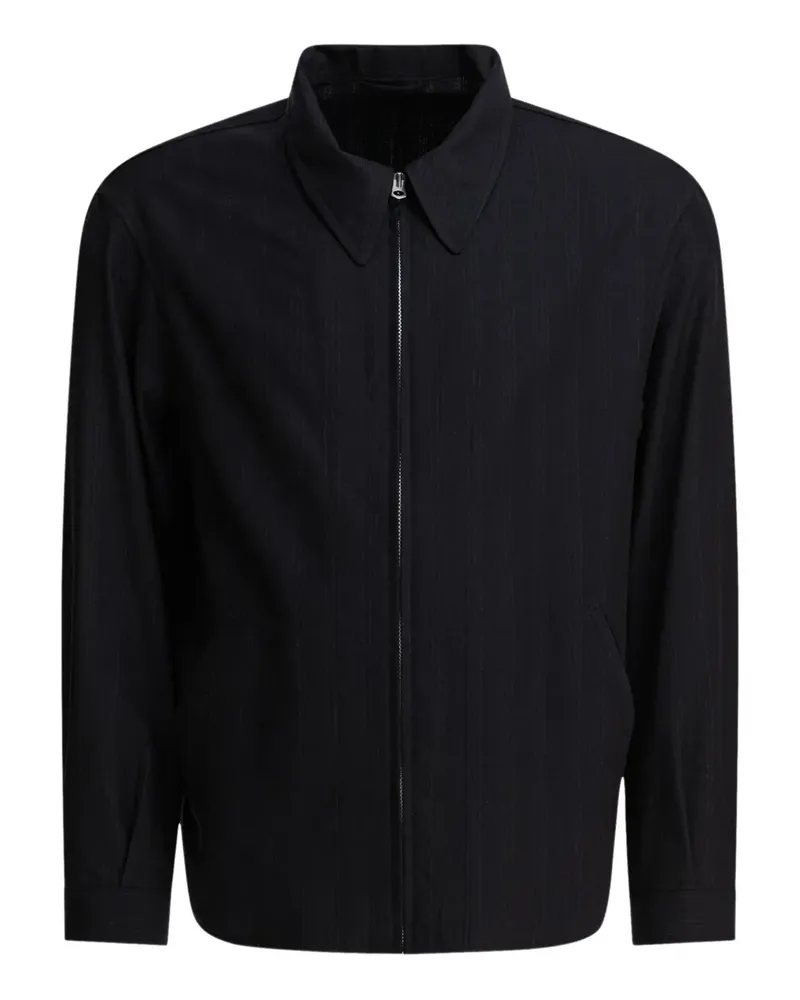 Kaptain Sunshine Reißverschluss-Jacke mit Nadelstreifen - Schwarz Schwarz