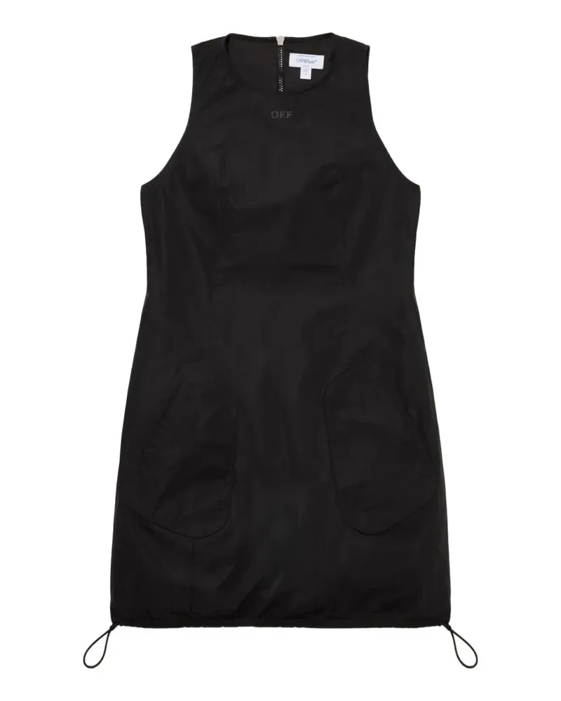 OFF-WHITE Tech Taffeta pocket mini Dress - Schwarz Schwarz