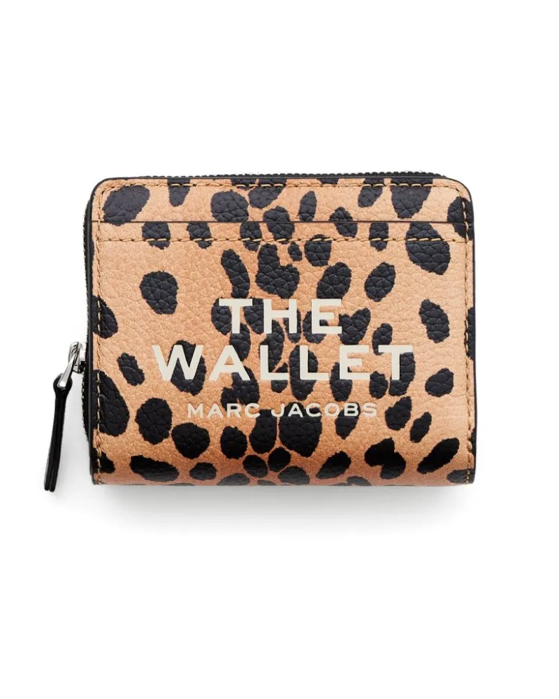 Marc Jacobs The Cheetah Leather Mini Portemonnaie - Schwarz Schwarz
