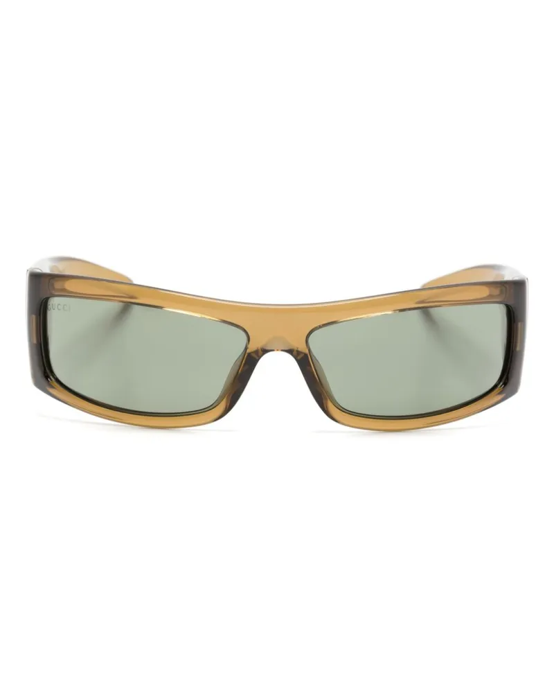 Gucci Sonnenbrille mit eckigem Gestell - Braun Braun
