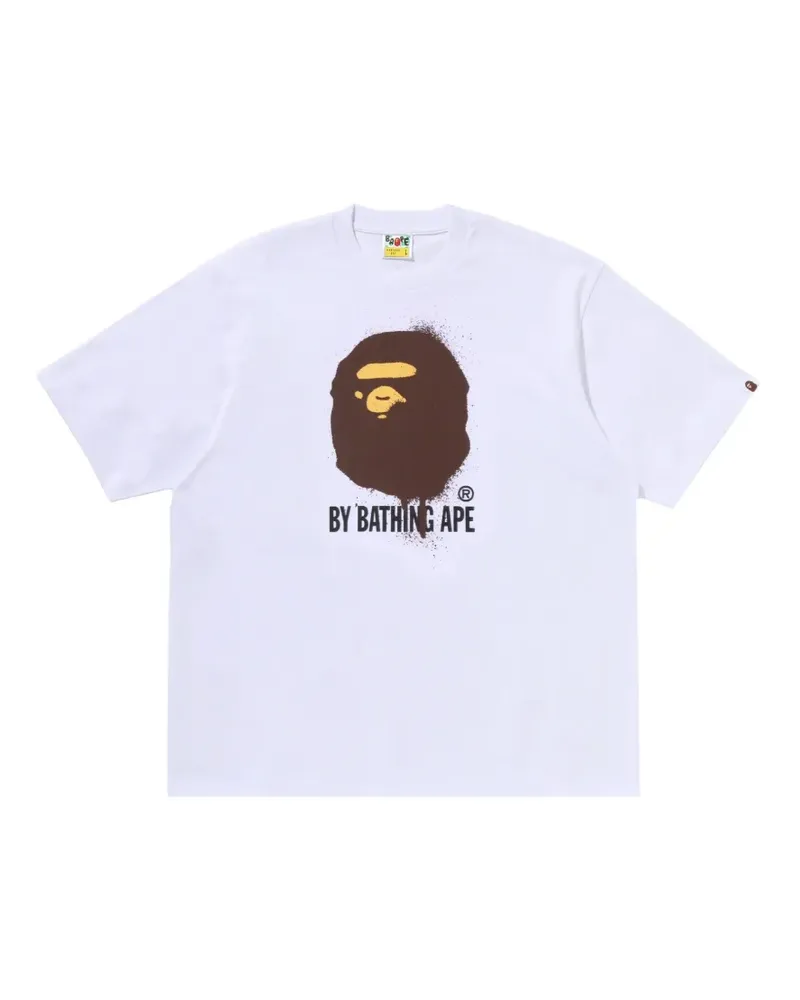 BAPE Ape Head T-Shirt mit Logo-Print - Weiß Weiß