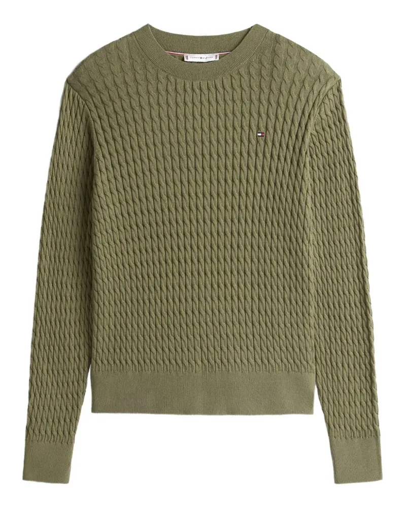 Tommy Hilfiger Pullover mit Zopfmuster - Grün Grün